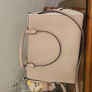 NWOT Kate Spade Leila med color block warm beige satchel